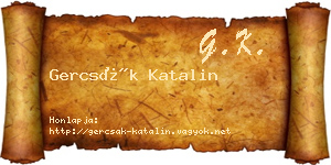 Gercsák Katalin névjegykártya